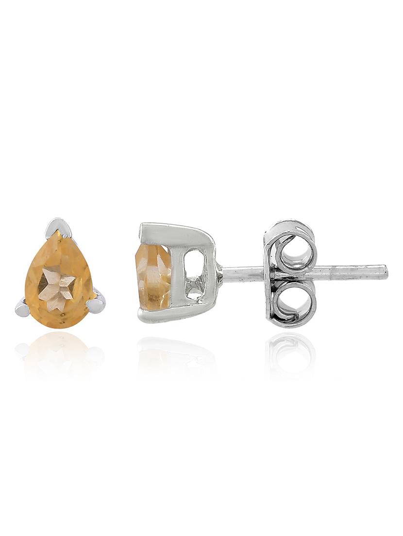 silver plated stud earring - 19085294 -  Standard Image - 1