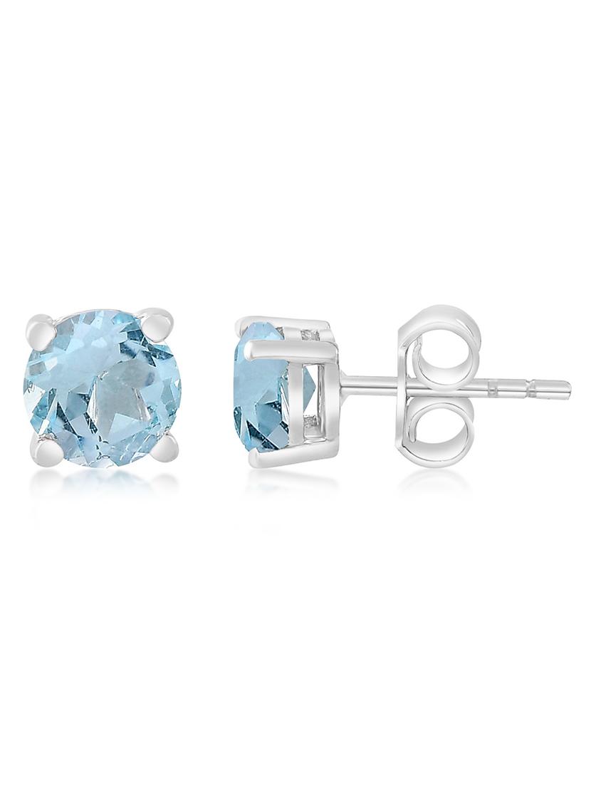silver plated stud earring - 19085295 -  Standard Image - 1