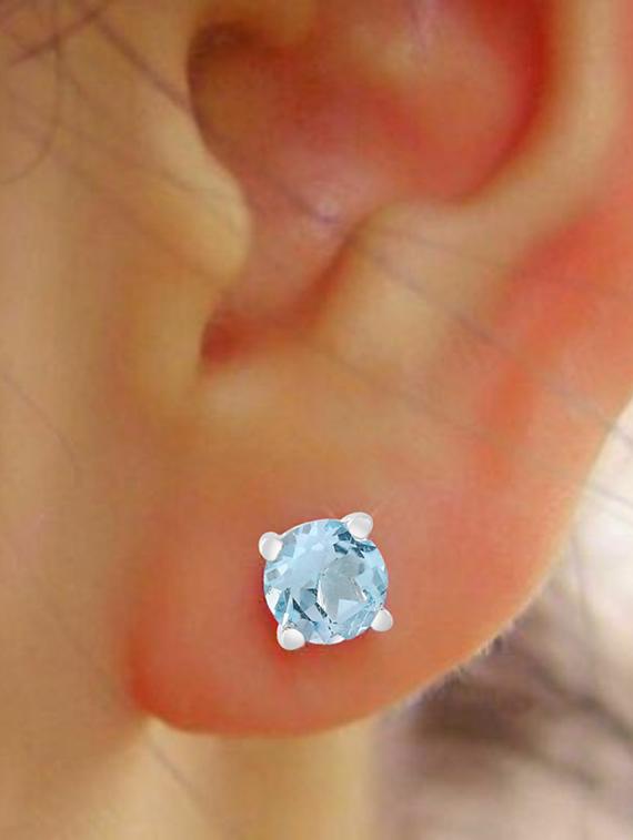 silver plated stud earring - 19085295 - Standard Image - 4