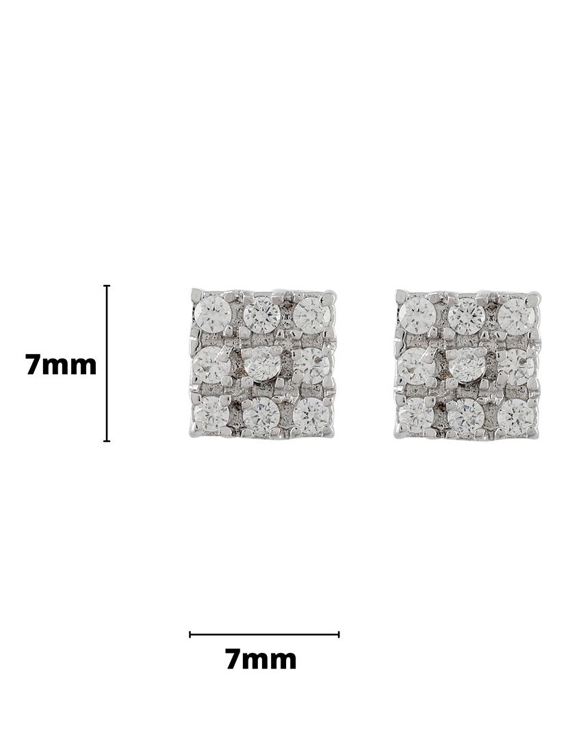 silver plated stud earring - 19085301 -  Standard Image - 1