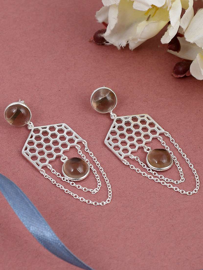 silver plated dangler earring