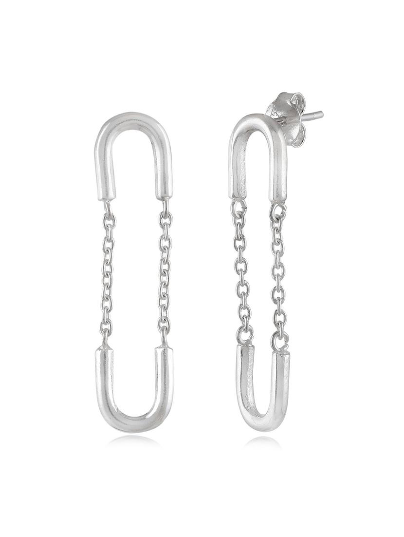 silver plated dangler earring - 19085305 - Standard Image - 1