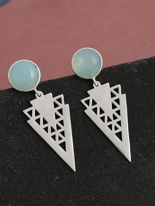 silver plated dangler earring - 19085306 -  Standard Image - 0