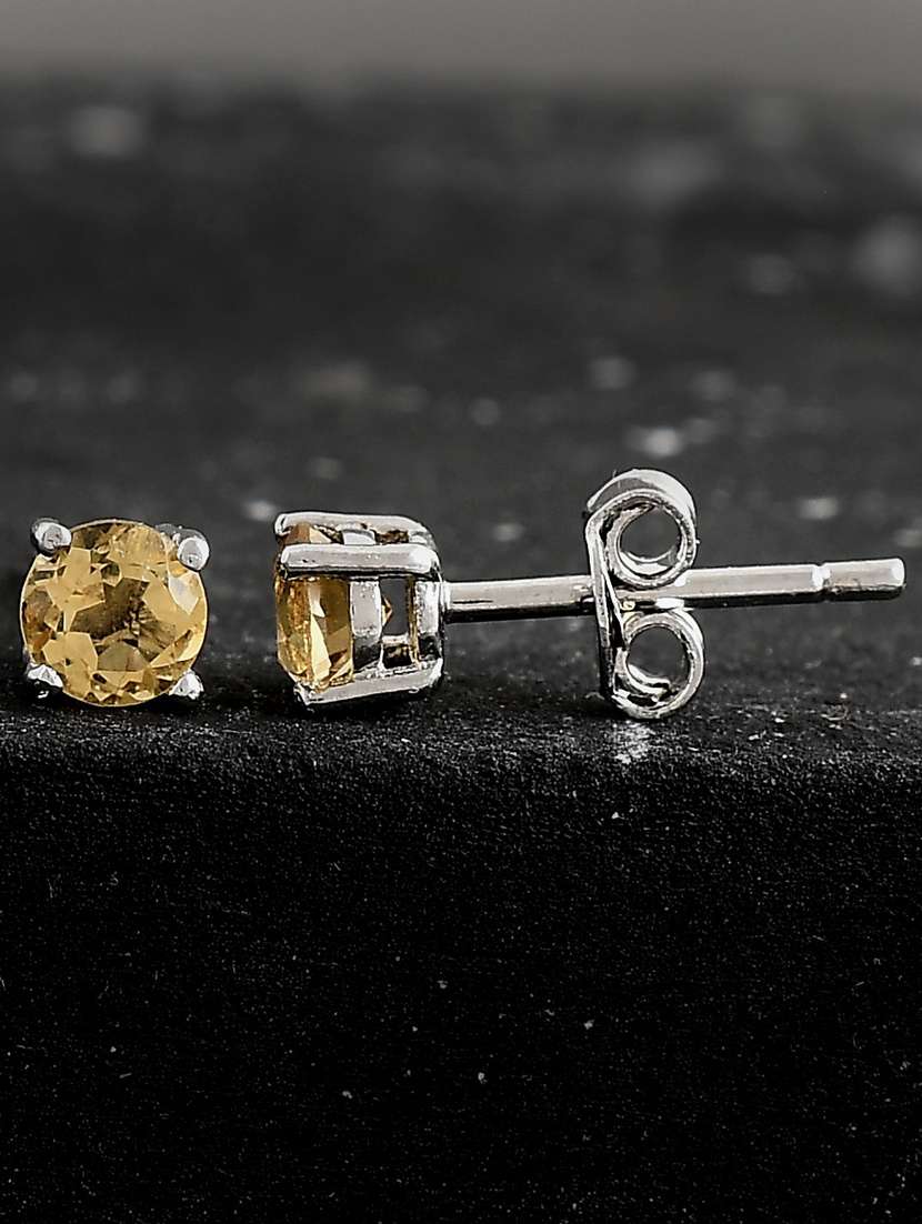 silver plated stud earring