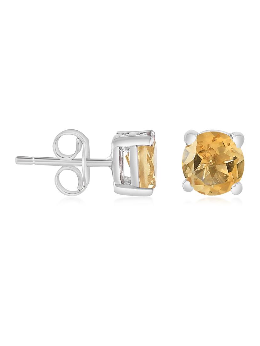 silver plated stud earring - 19085315 -  Standard Image - 1