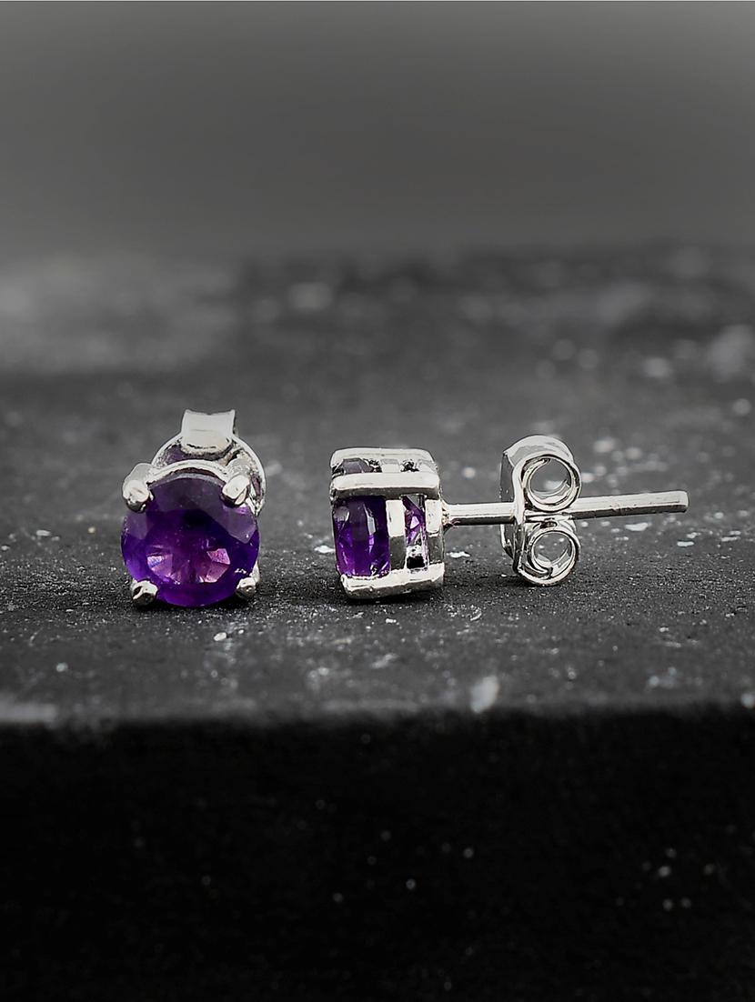 silver plated stud earring - 19085318 -  Zoom Image - 0