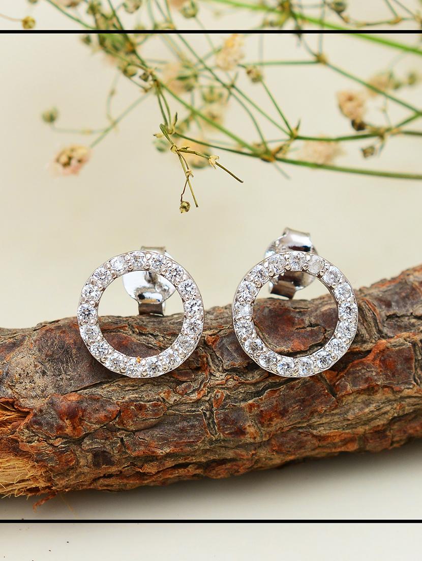 silver plated stud earring - 19085330 - Zoom Image - 0