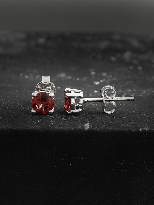 silver plated stud earring - 19085336 -  Standard Image - 0