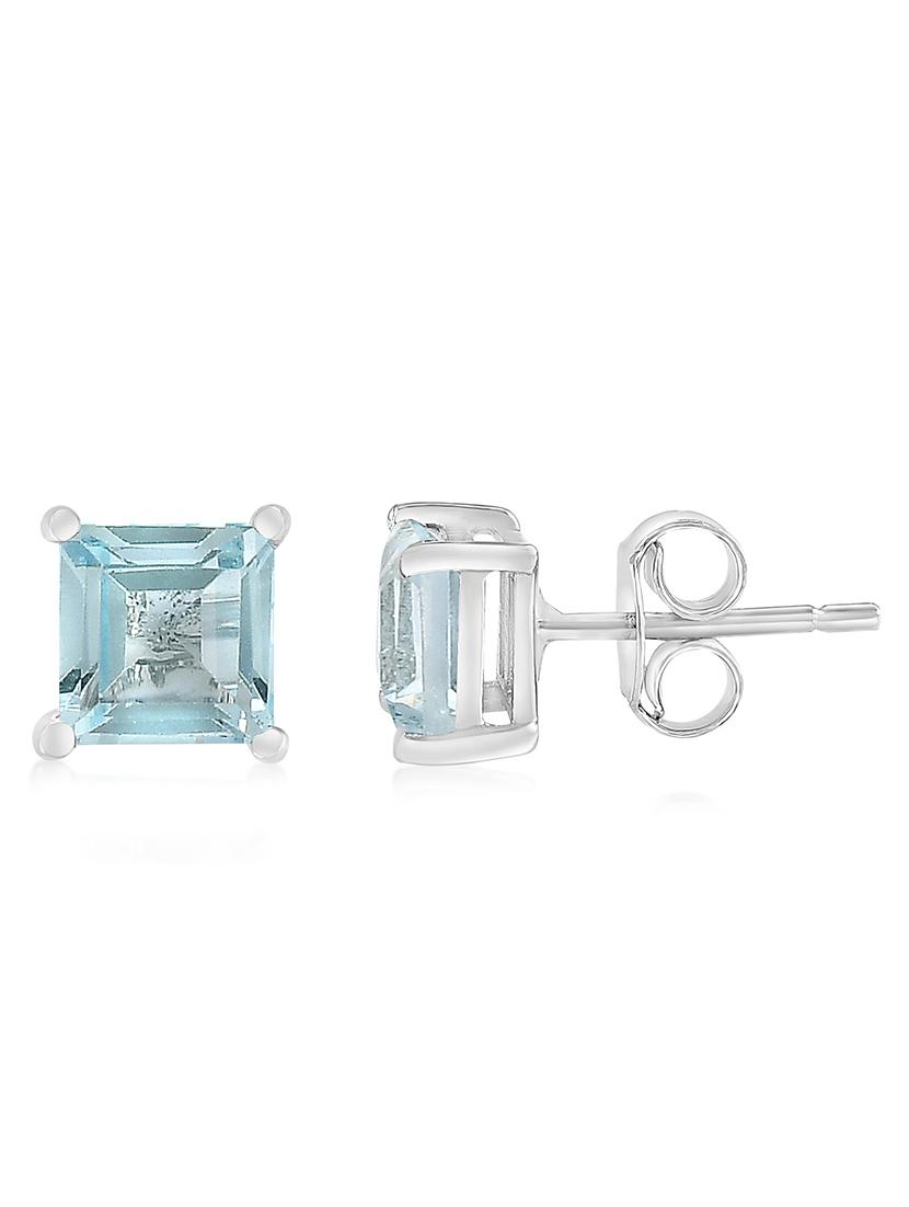 silver plated stud earring - 19085338 -  Standard Image - 1