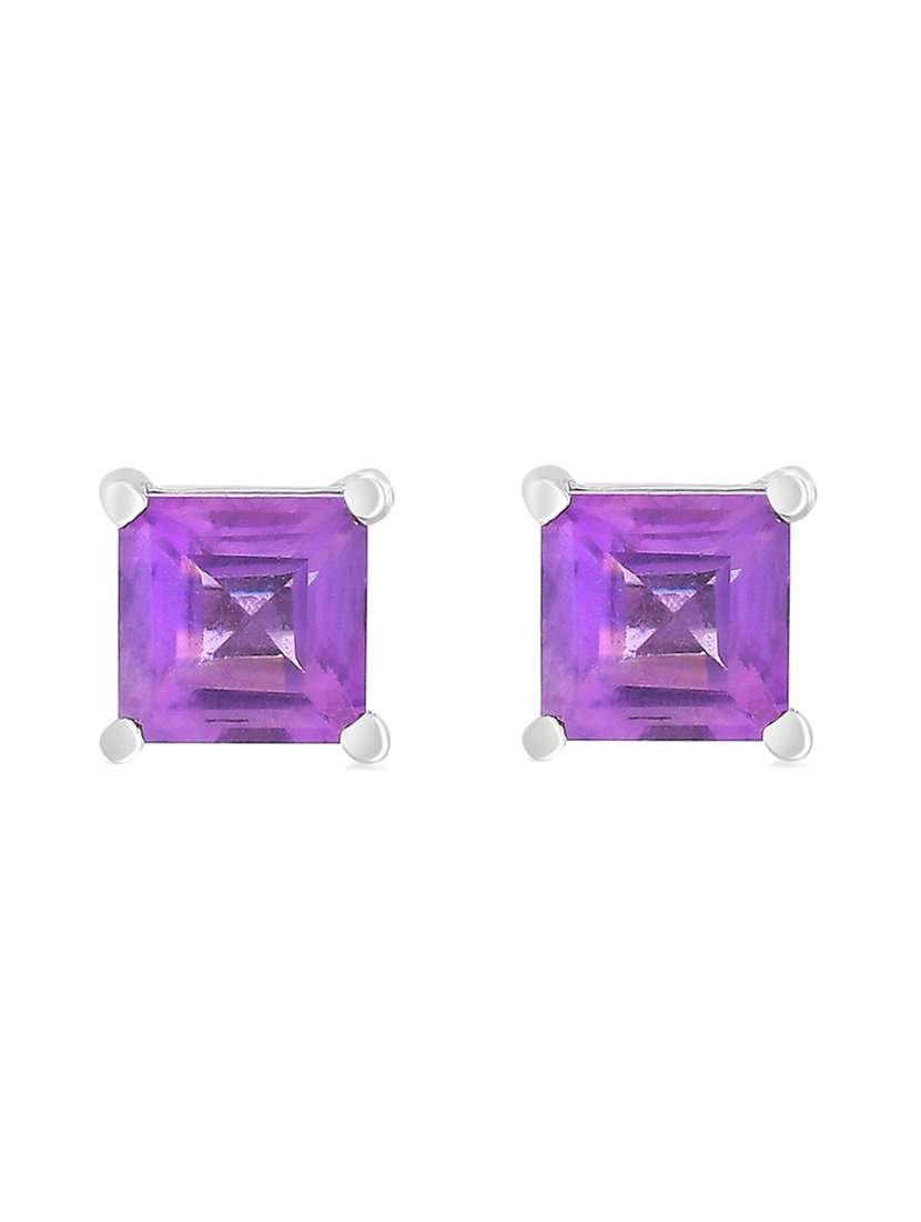 silver plated stud earring