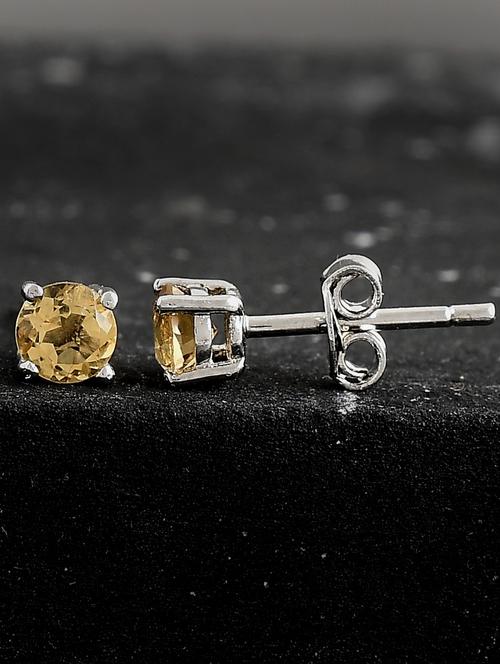 silver plated stud earring - 19085346 - Standard Image - 0