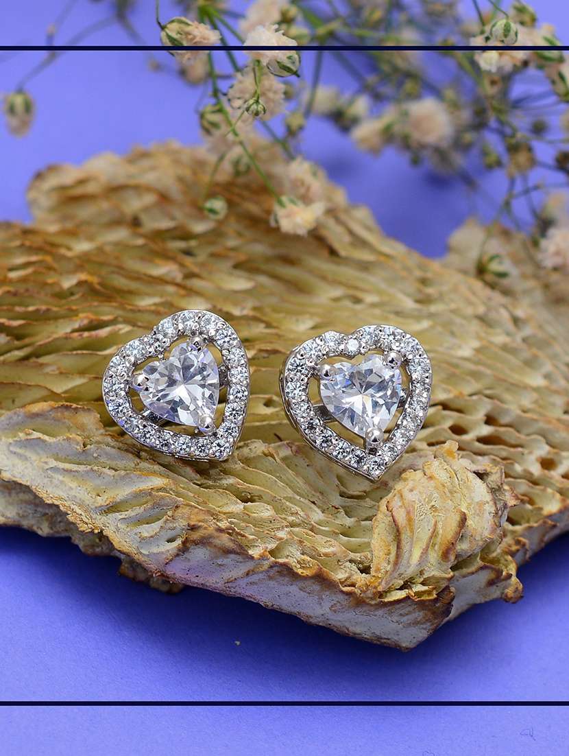 silver plated stud earring