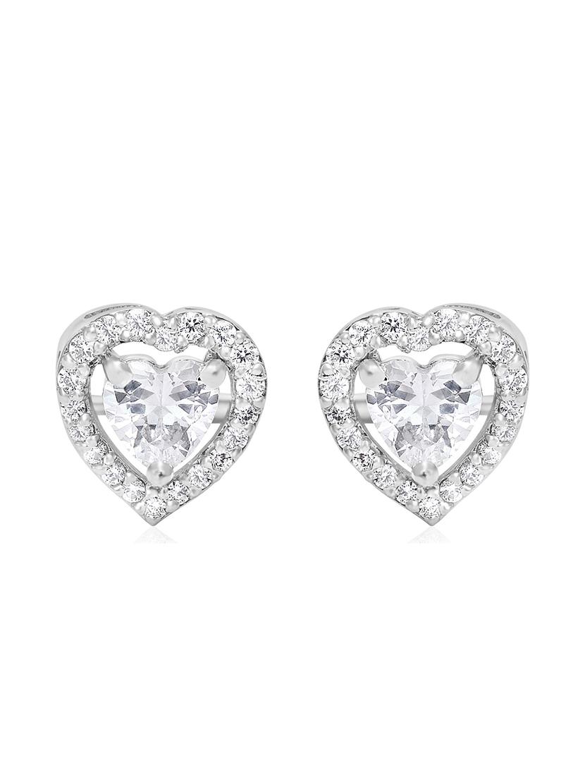 silver plated stud earring - 19085348 -  Standard Image - 1