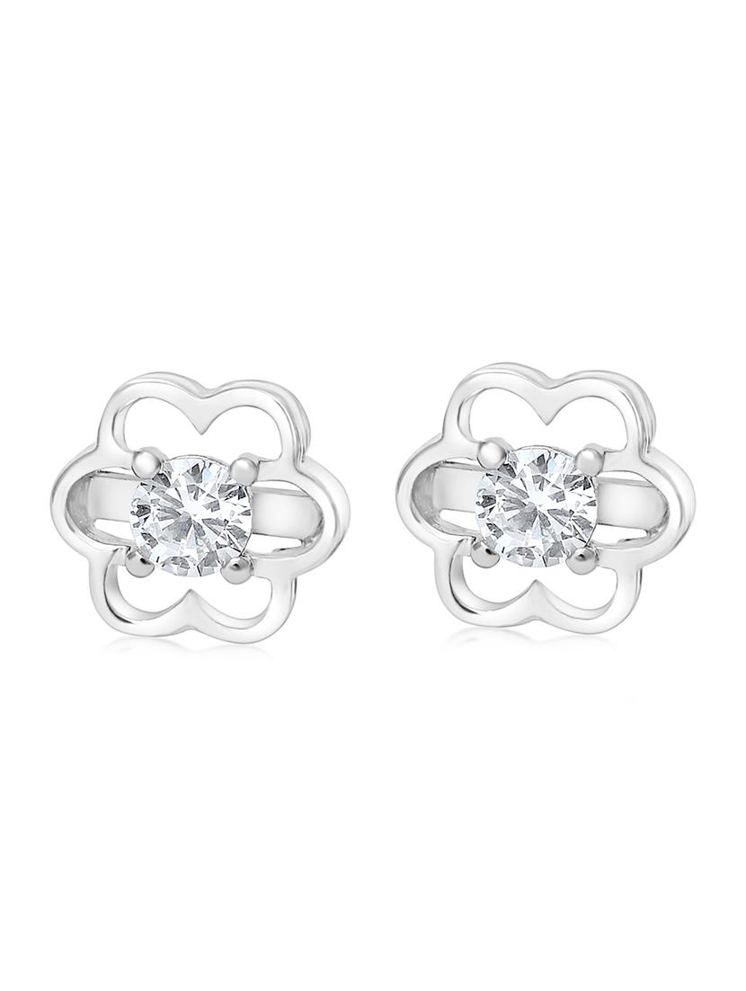 silver plated stud earring - 19085349 -  Standard Image - 1