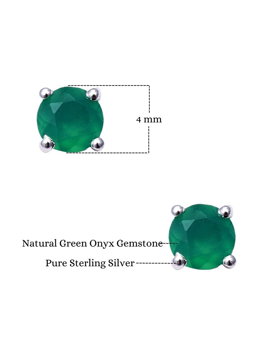 silver plated stud earring - 19085357 - Standard Image - 1