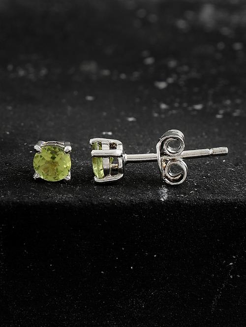 silver plated stud earring - 19085358 -  Standard Image - 0