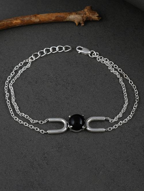 silver colored metal bangle - 19085365 - Standard Image - 0