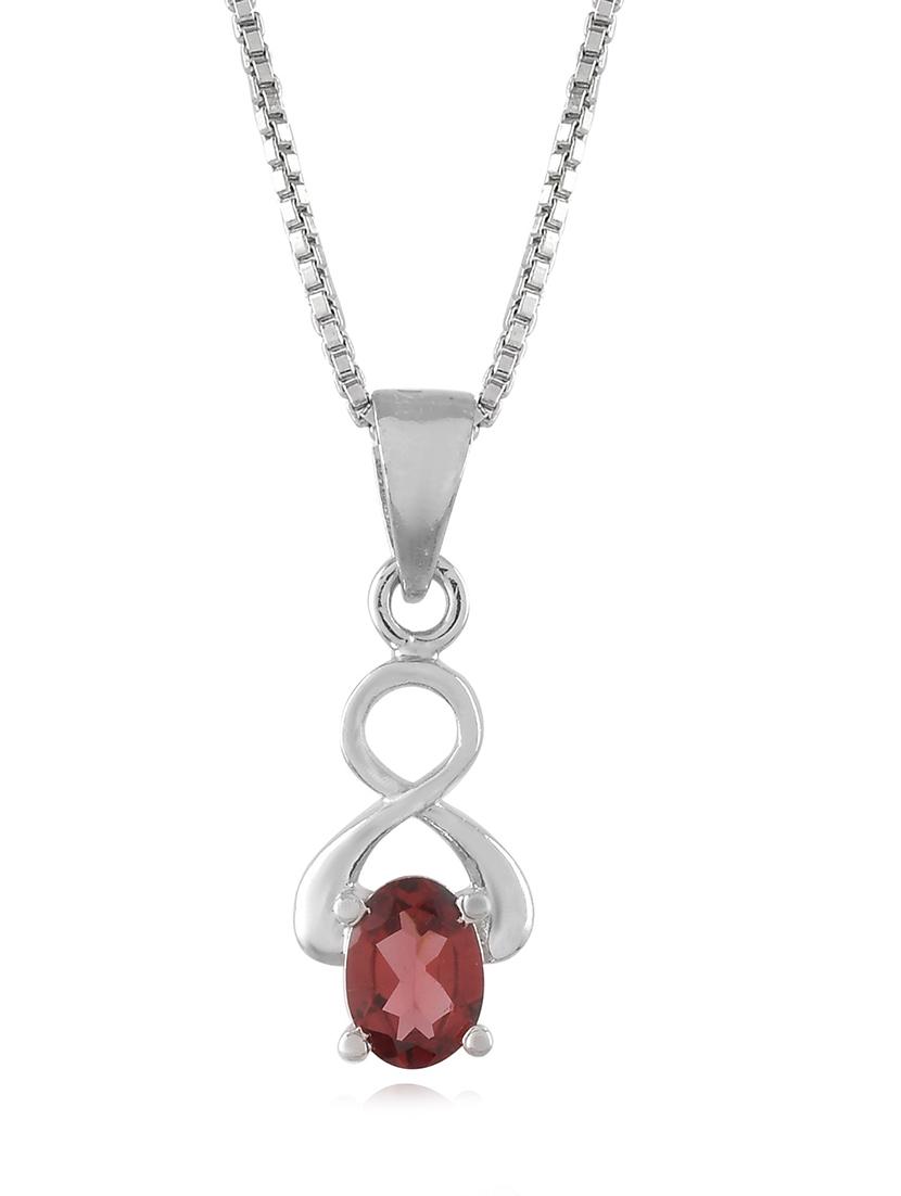 silver plated stone embellished pendant - 19085373 -  Standard Image - 1