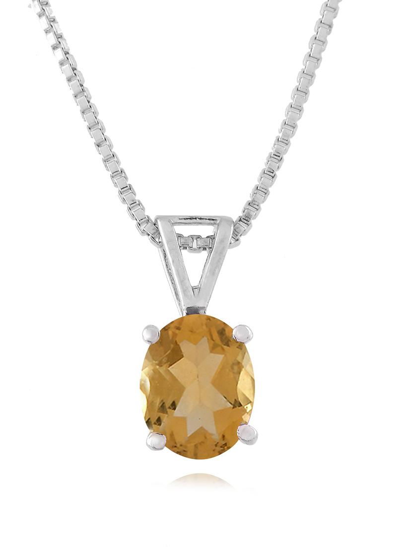 silver plated stone embellished pendant - 19085378 -  Standard Image - 1