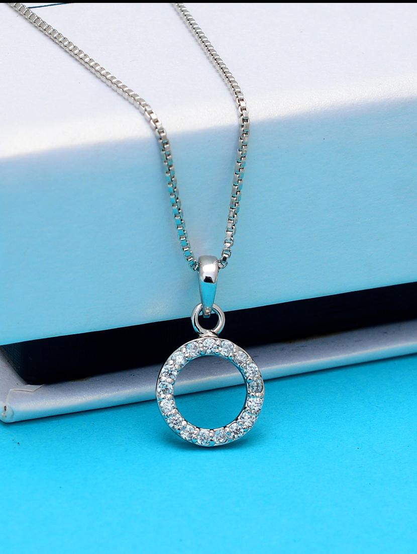 silver plated stone embellished pendant - 19085419 - Zoom Image - 0
