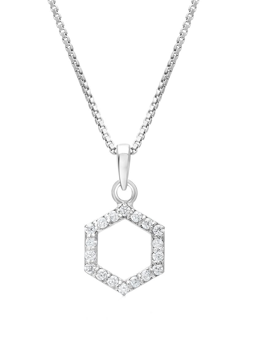 silver plated stone embellished pendant - 19085425 - Standard Image - 1
