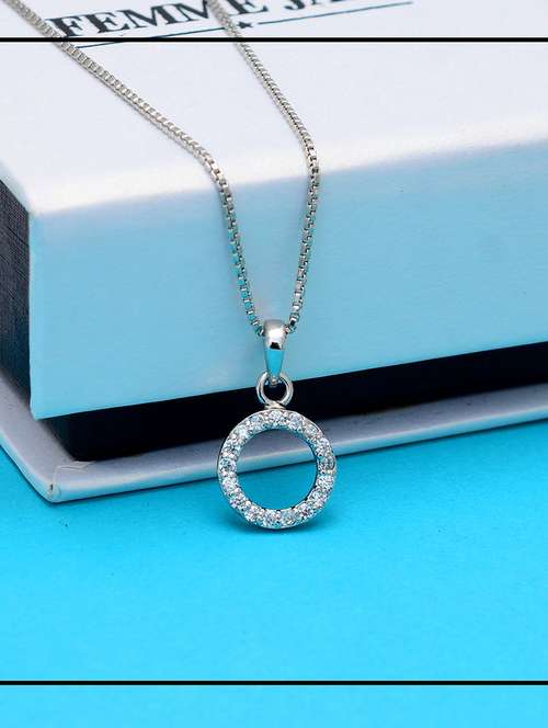silver colored metal pendant - 19085428 - Standard Image - 0