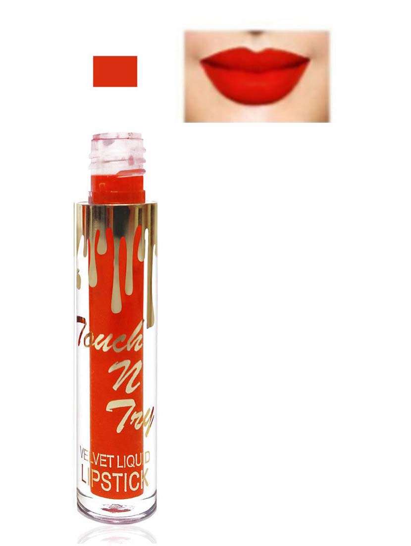 makeup beauty waterproof long lasting liquid matte lipstick orange
