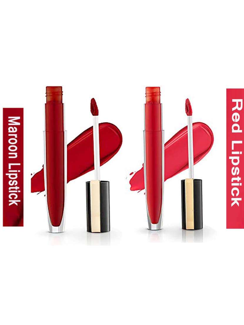 pro-beauty rouge signature matte liquid lipstick maroon & red