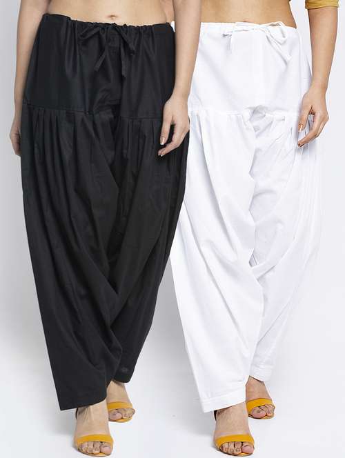 pack of 2 mid rise solid salwar  - 19085765 -  Standard Image - 0
