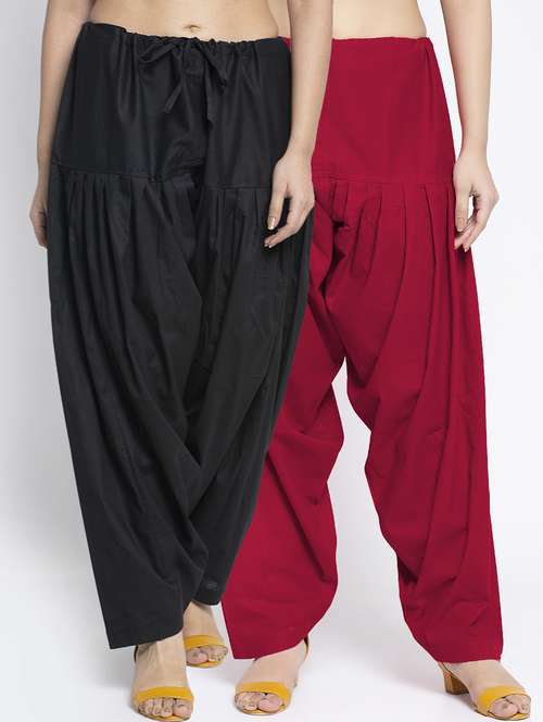 pack of 2 mid rise solid salwar - 19085775 - Standard Image - 0