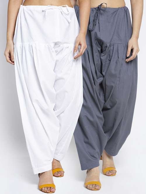 pack of 2 mid rise solid salwar  - 19085785 -  Standard Image - 0