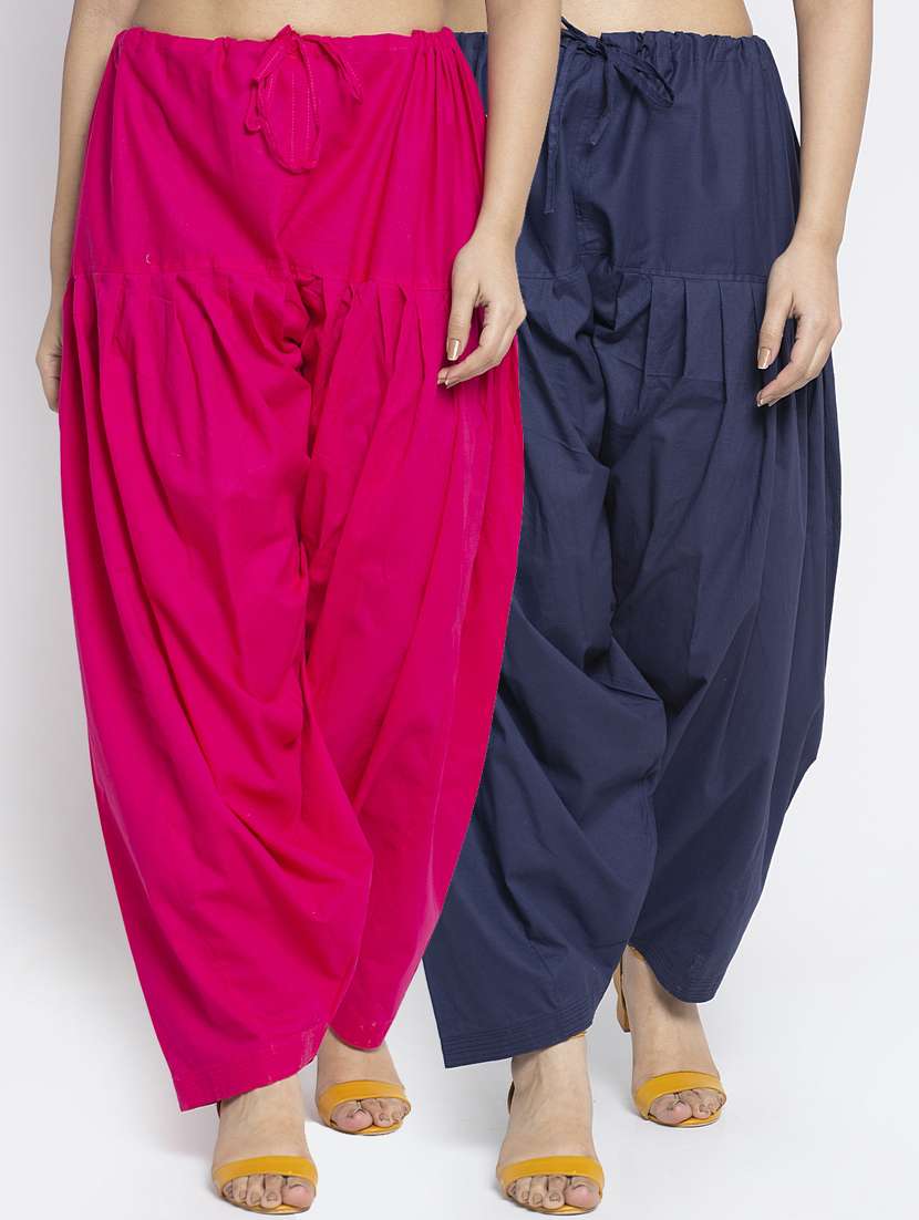 pack of 2 mid rise solid salwar - 19085870 - Zoom Image - 0
