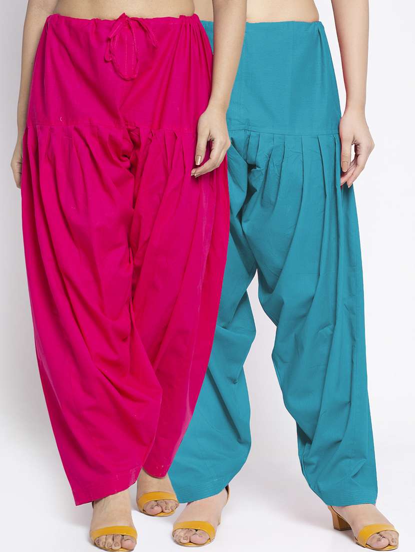 pack of 2 solid patiyala salwar  - 19085872 -  Zoom Image - 0