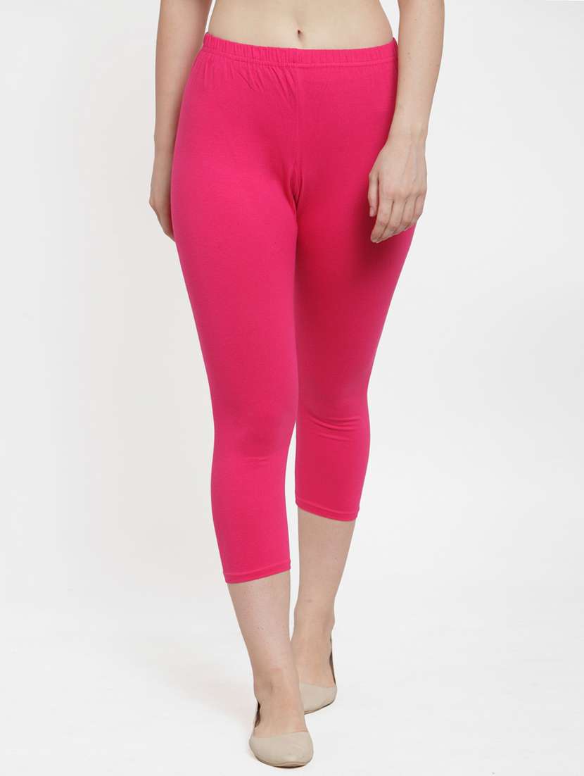 mid rise solid capri leggings 