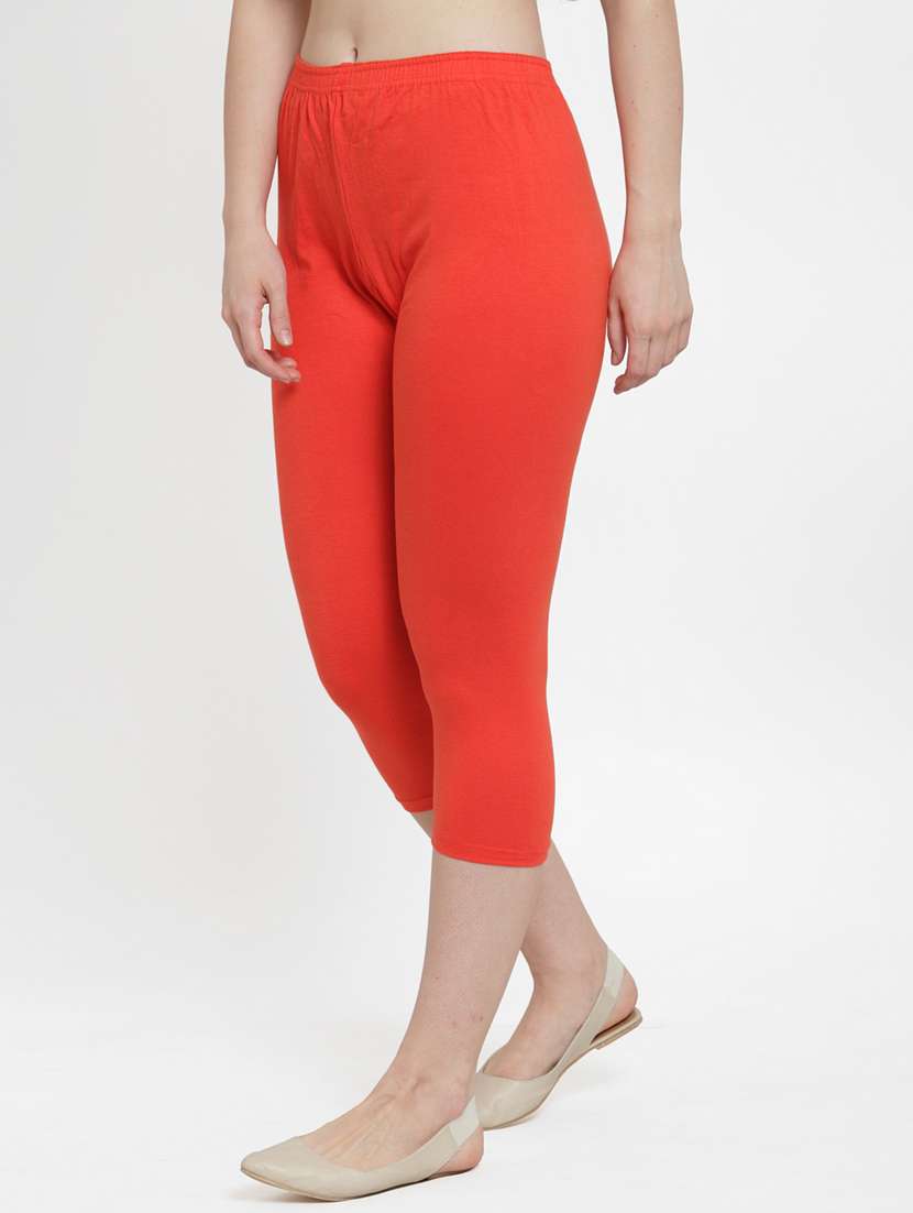 mid rise solid capri leggings  - 19085952 -  Standard Image - 1