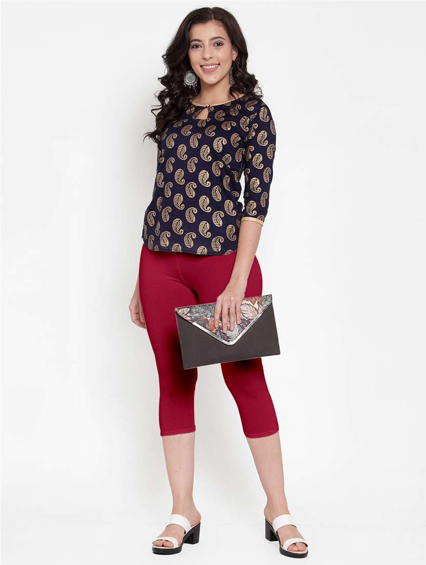 pack of 2 solid capri leggings  - 19086113 -  Standard Image - 4