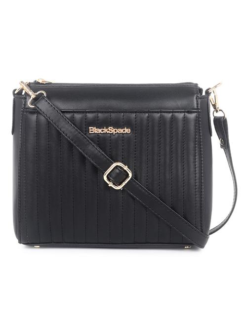 black leatherette (pu) sling bag - 19086550 -  Standard Image - 0
