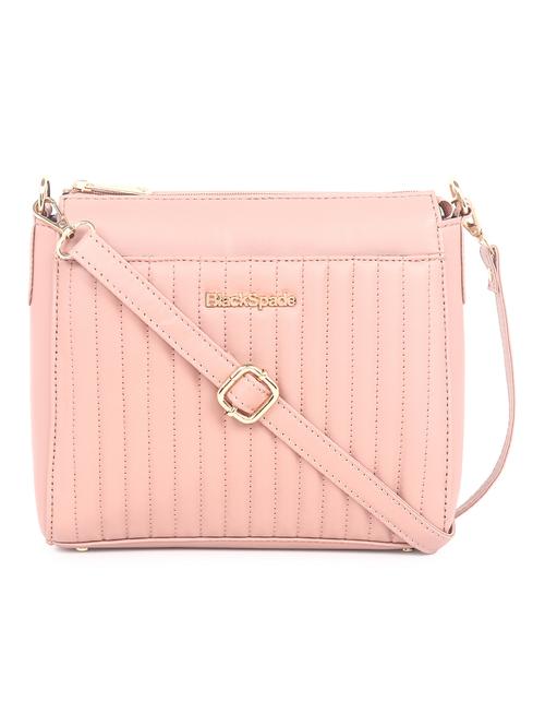 pink leatherette (pu) sling bag - 19086555 - Standard Image - 0