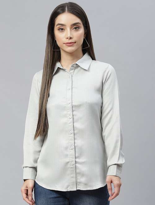 grey viscose regular shirt - 19086593 -  Standard Image - 0