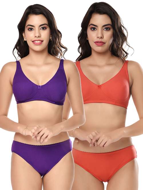 pack of 2 bras and panty set