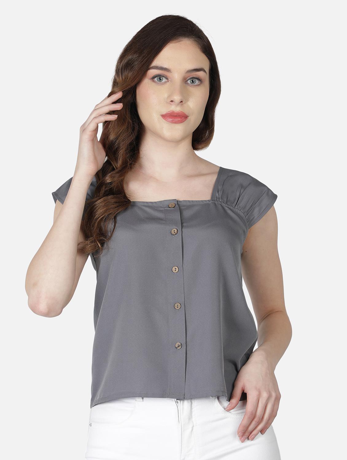 women's crop square neck top - 19086749 -  Zoom Image - 0