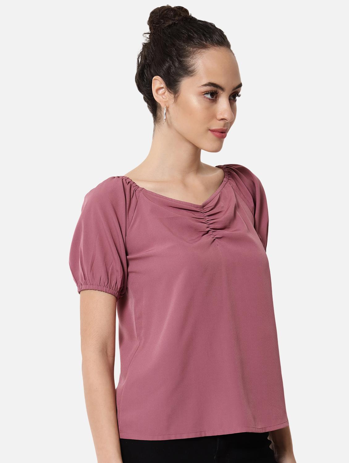 women's straight v neck top - 19086754 -  Standard Image - 1