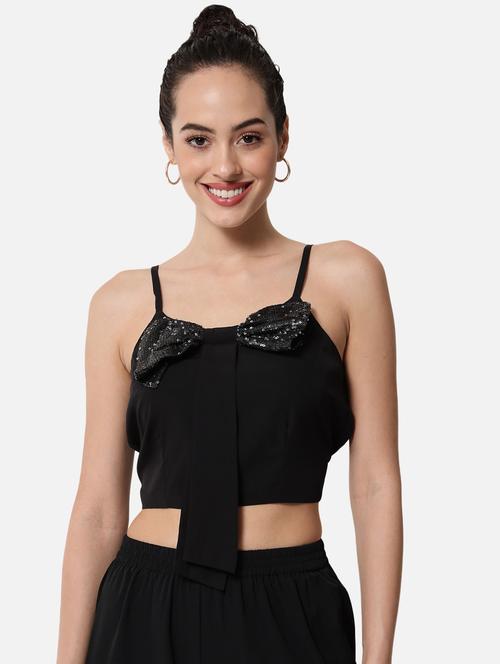 women's crop shoulder strap top - 19086770 -  Standard Image - 0