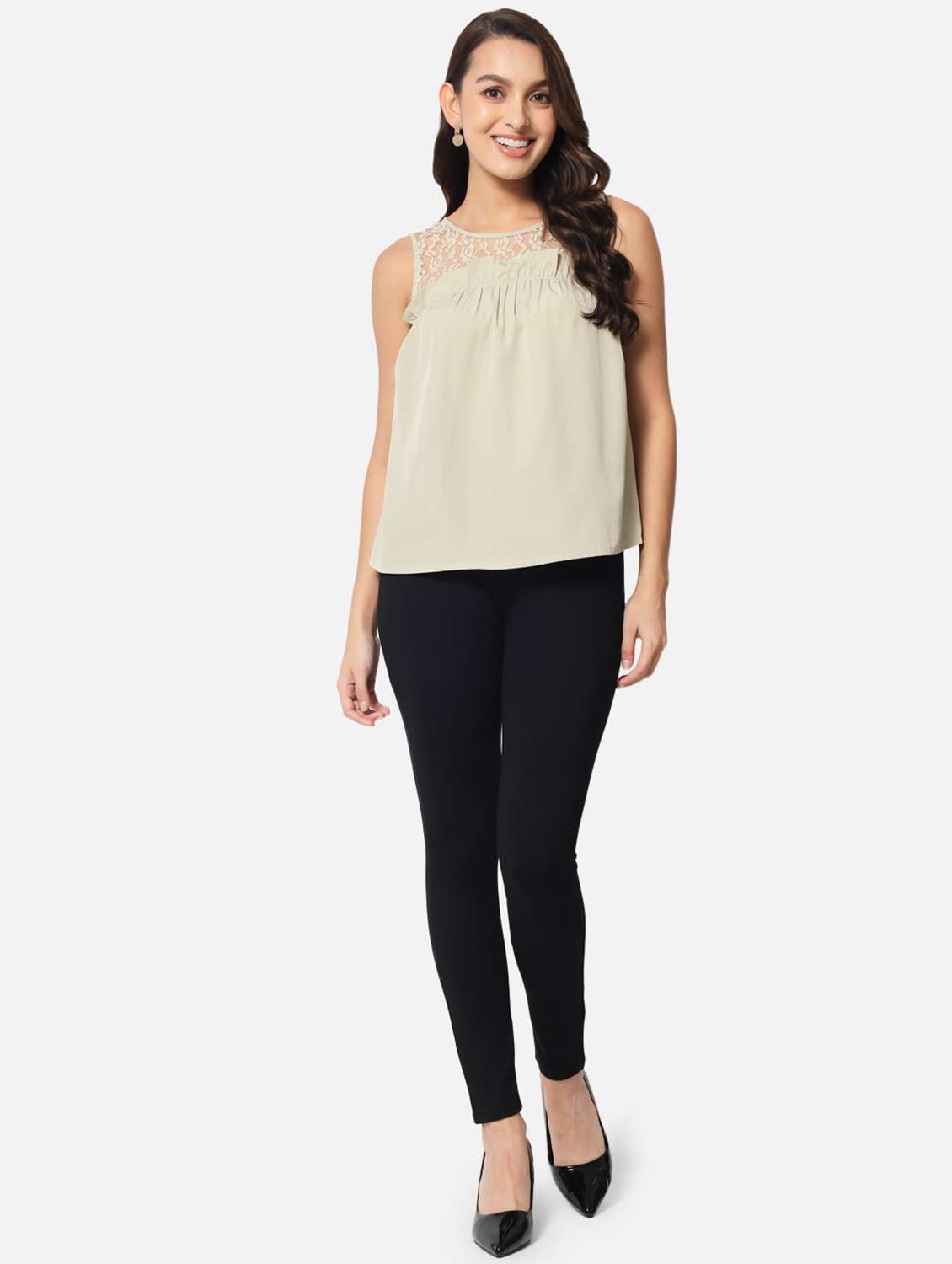 women's straight round neck top - 19086802 -  Standard Image - 4