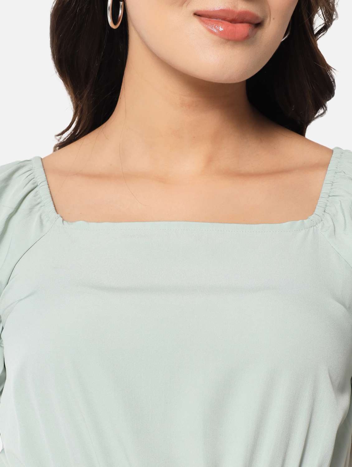 women's peplum square neck top - 19086808 -  Standard Image - 4