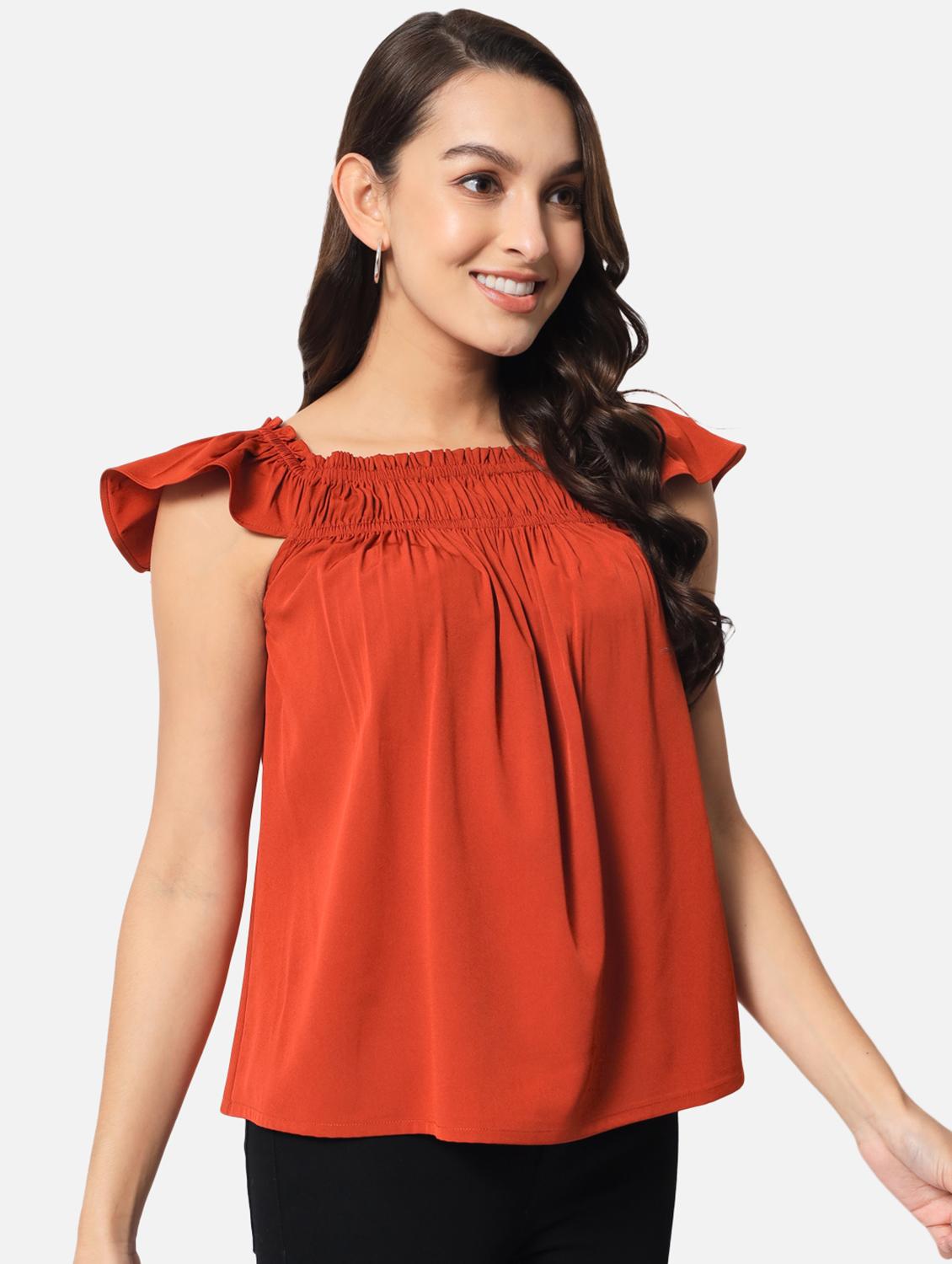 women's a line square neck top - 19086809 -  Standard Image - 1