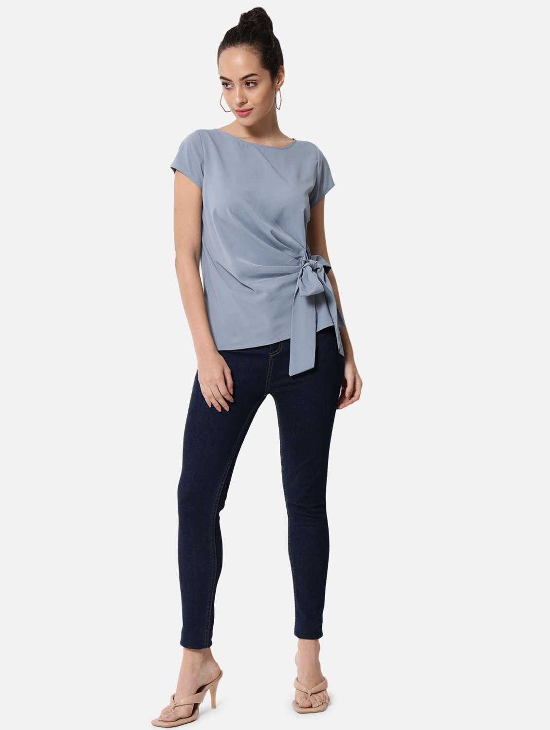 women's straight round neck top - 19086866 -  Standard Image - 4