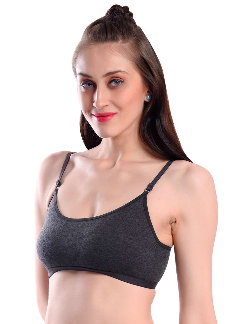 black solid sports bra - 19087071 -  Standard Image - 1