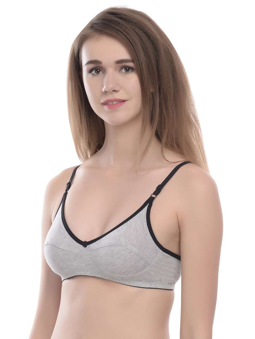 grey solid t-shirt bra - 19087076 -  Standard Image - 1