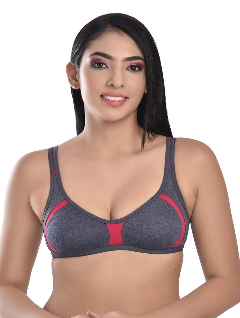 pack of 2 multi colored solid sports bra - 19087098 -  Standard Image - 1